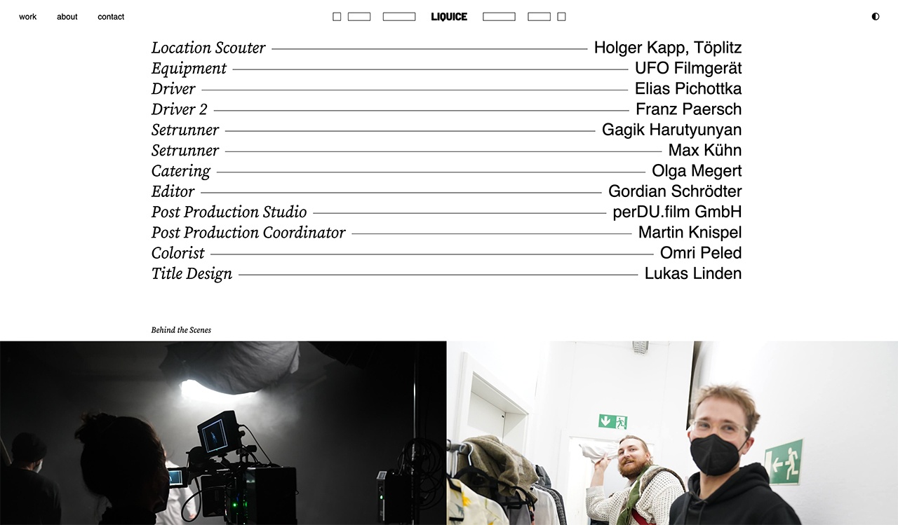 Screenshot liquice.studio