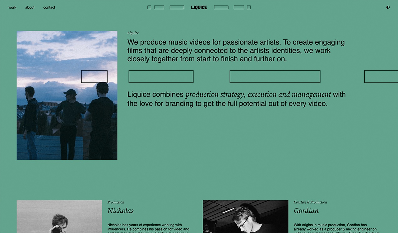 Screenshot liquice.studio