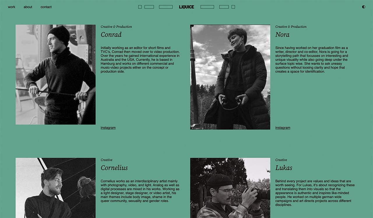 Screenshot liquice.studio